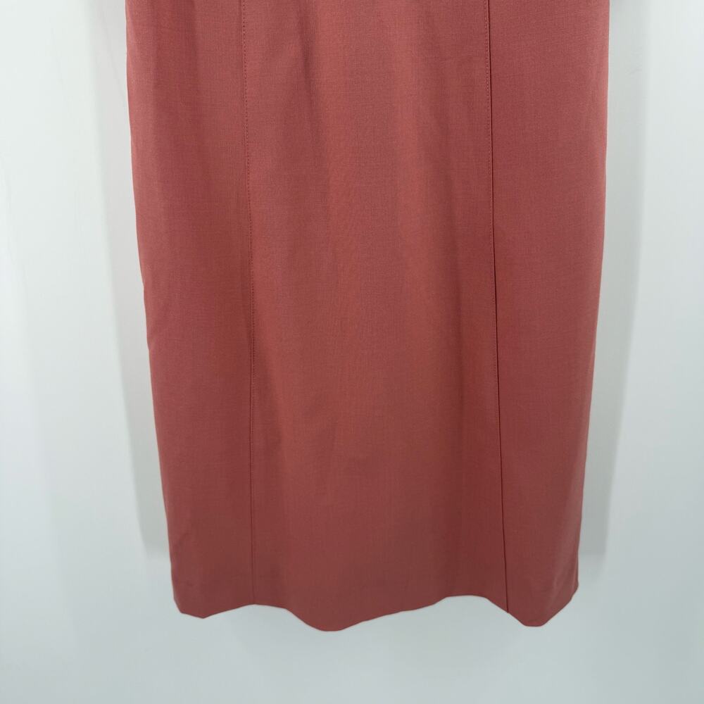 Sea New York Hayes Dress Size 4 Empire Midi Rose Pink Wool Blend Designer Luxury - Picture 13 of 16